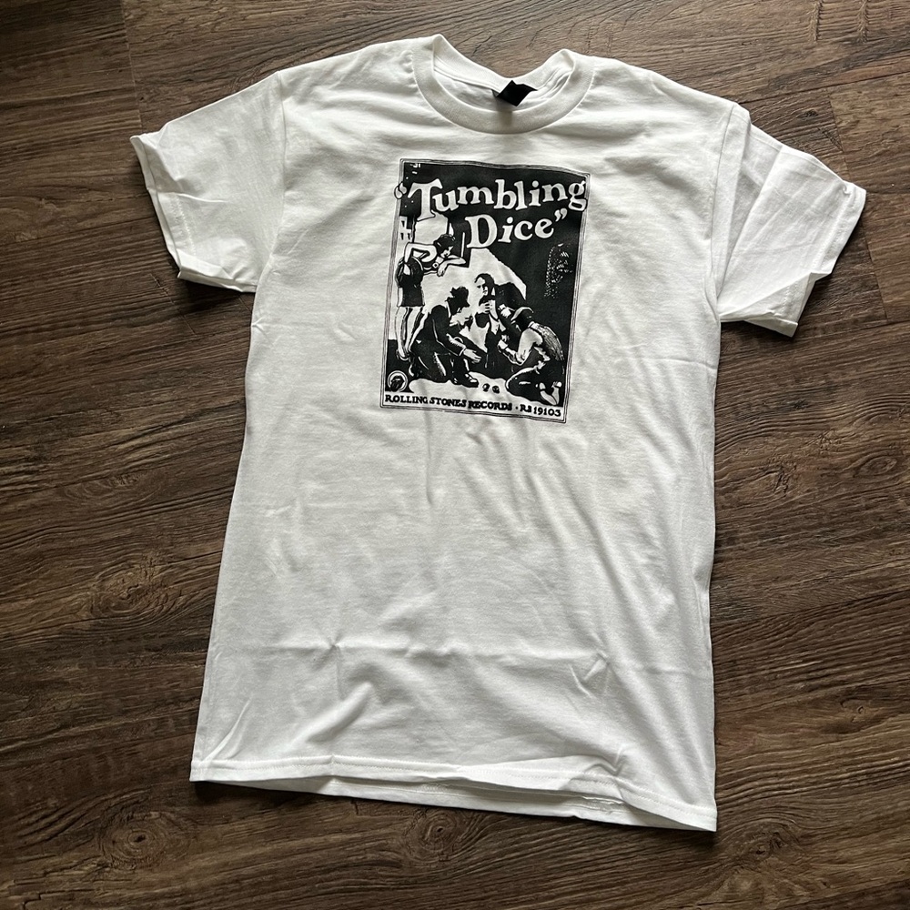 Rolling Stones ROC n Roll Some Girls Mick White Graphic T-Shirt